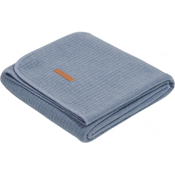 Bassinet summer blanket - Pure Blue