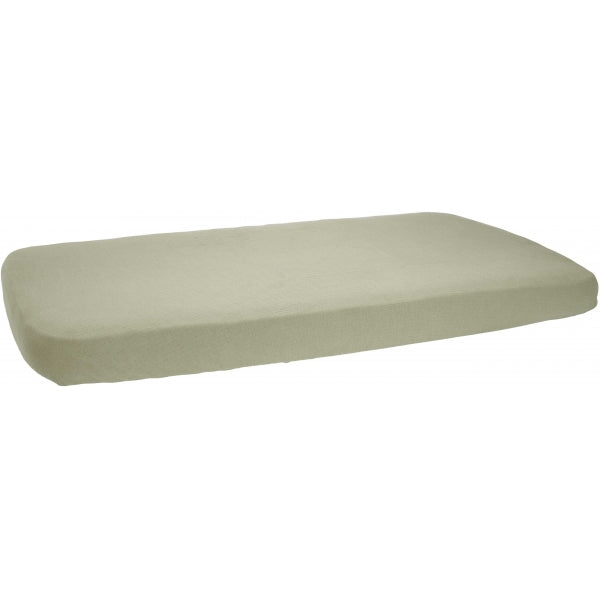 Fitted cot sheet - Pure Olive