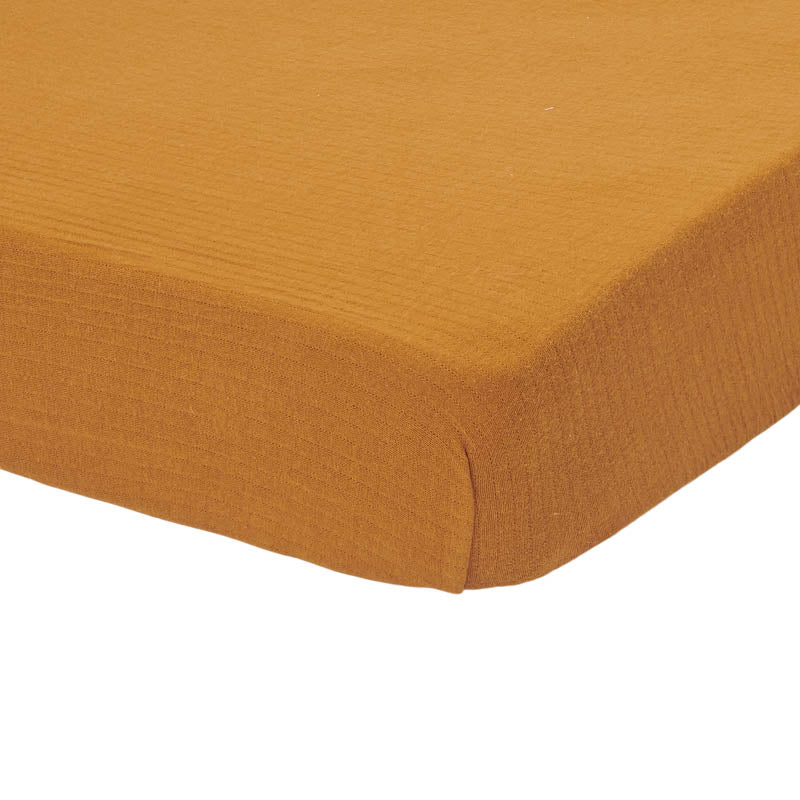 Fitted bassinet sheet - Pure Ochre Spice