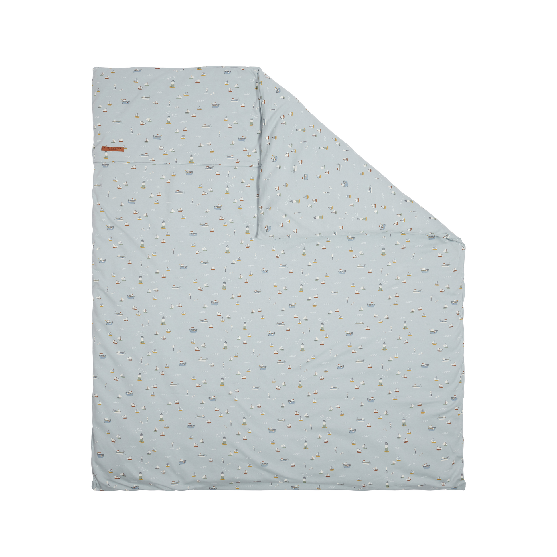 Bassinet blanket cover - Sailors Bay Blue