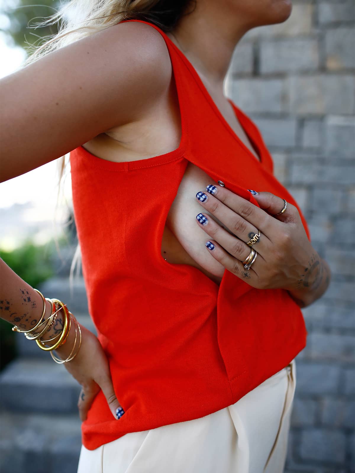 Haut allaitement ete - Tajinebanane | fr:Marion mesure 1m77 et porte une taille M, en:Marion is 1m77 and wears a size M, de:Marion ist 1.77m und trägt Größe M