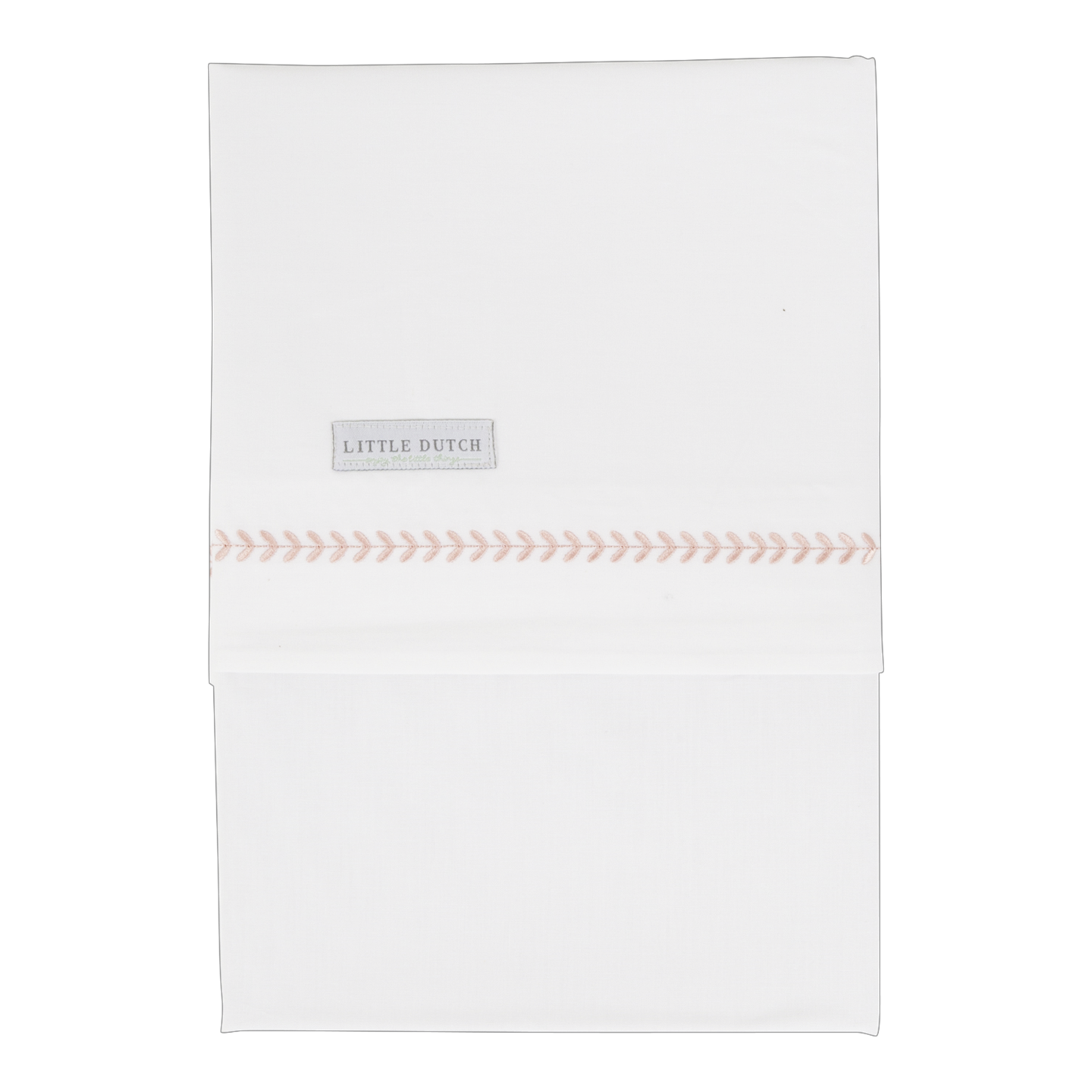 Cot sheet Branch - Pink embroidered