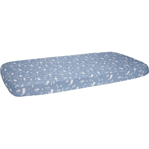 Fitted cot sheet - Ocean Blue
