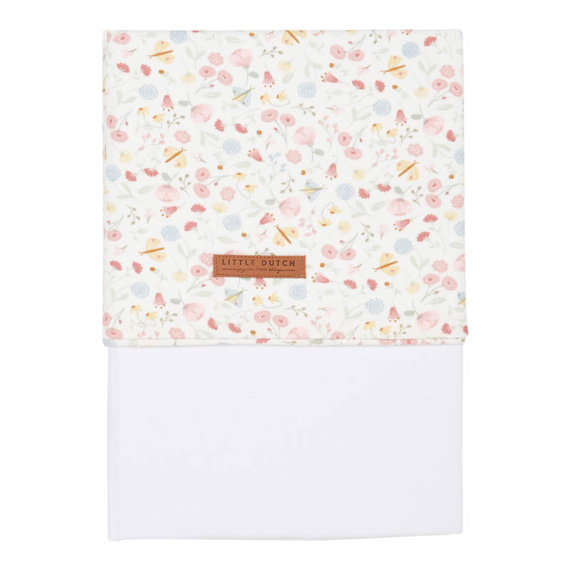 Cot sheet - Flowers & Butterflies