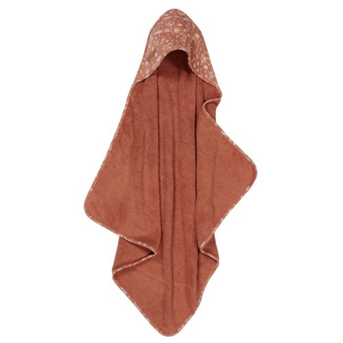 Hooded towel - Wild Flowers Rust