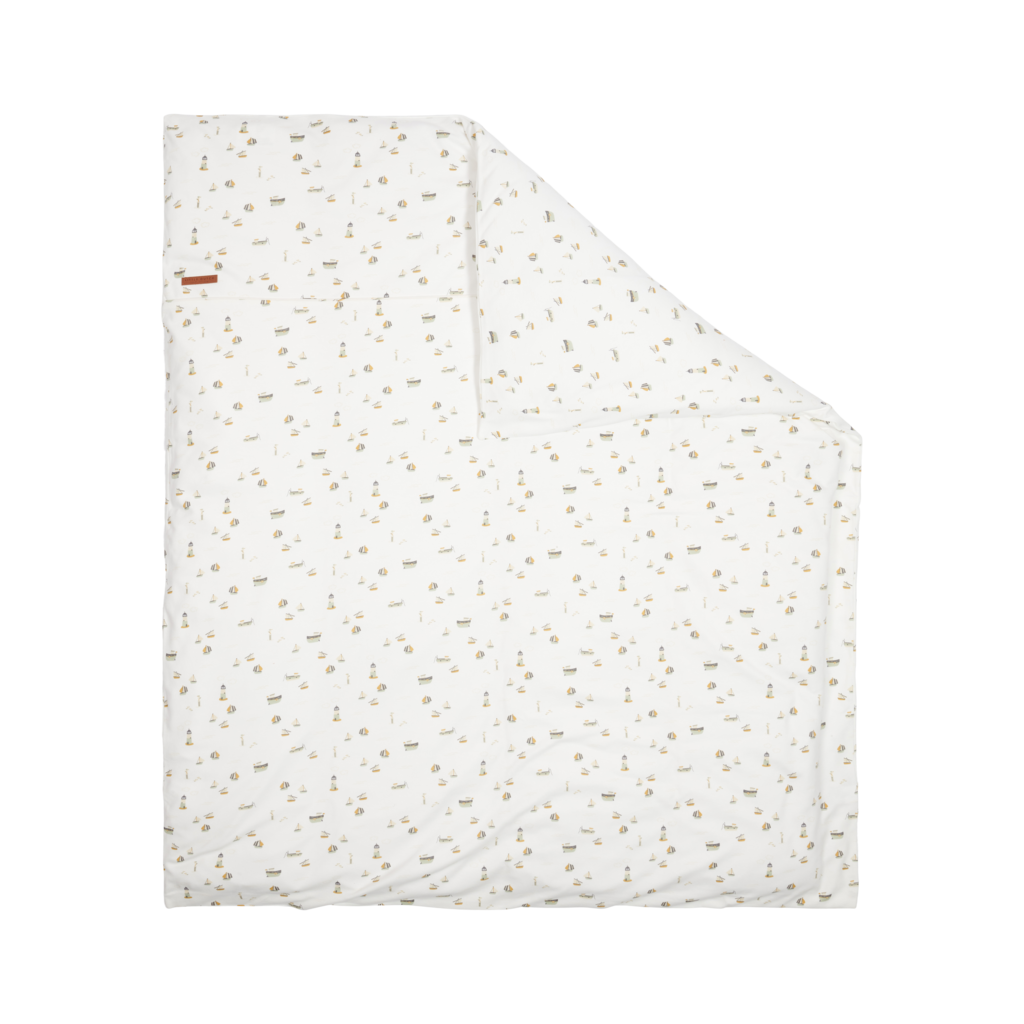 Bassinet blanket cover - Sailors Bay White