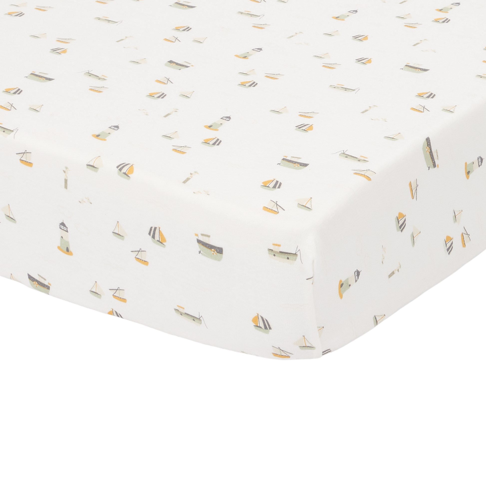 Fitted bassinet sheet wieg - Sailors Bay White